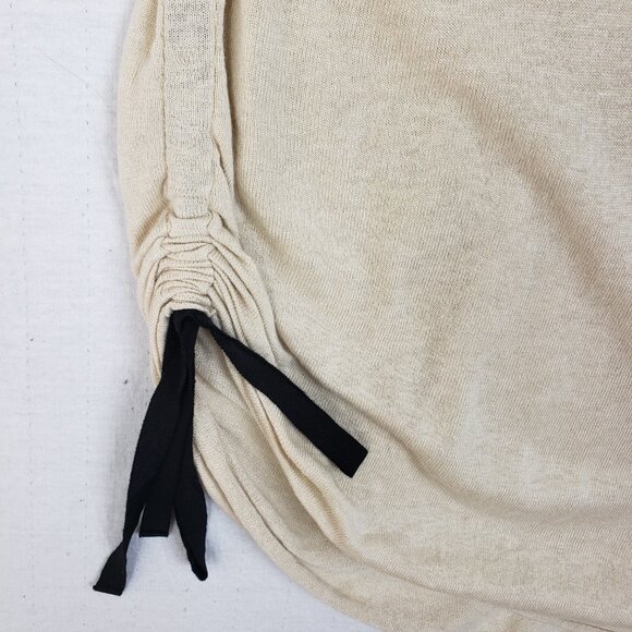 Banana Republic Silk Linen Asymmetric Gathered Top Tank Ruffled Boho Twee size S - Picture 5 of 11